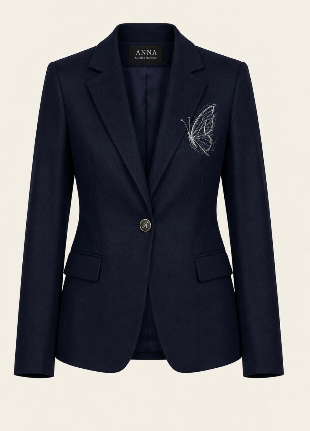 Blazer Sartoriale in Cashmere "Papillonliberty" – Blu Navy
