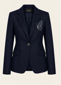 Blazer Sartoriale in Cashmere "Papillonliberty" – Blu Navy