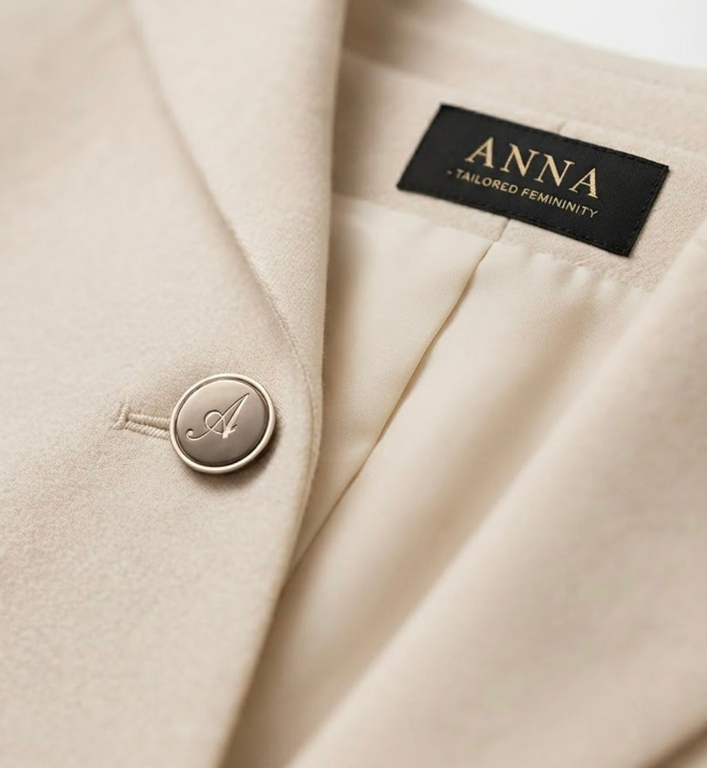 Blazer Sartoriale in Cashmere "Papillonliberty" – Beige Neutro