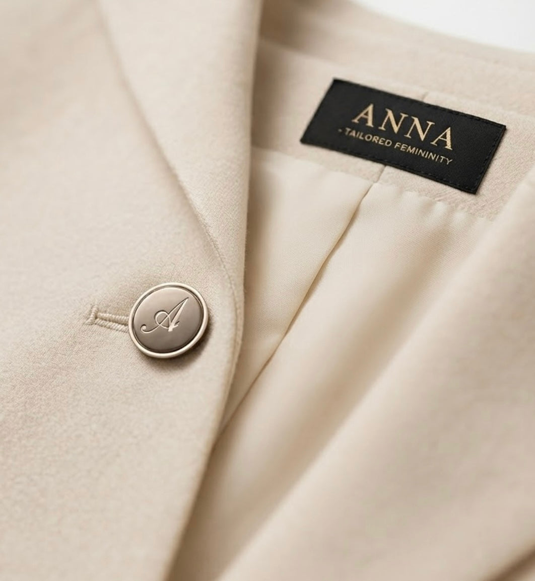 Blazer Sartoriale in Cashmere "Papillonliberty" – Beige Neutro